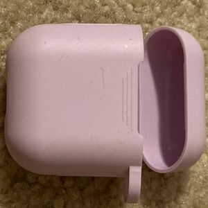 purple silicon airpod case